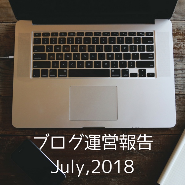 ブログ運営報告（2018年07月） なんて自己満足の世界だと思ってるけど書くよ